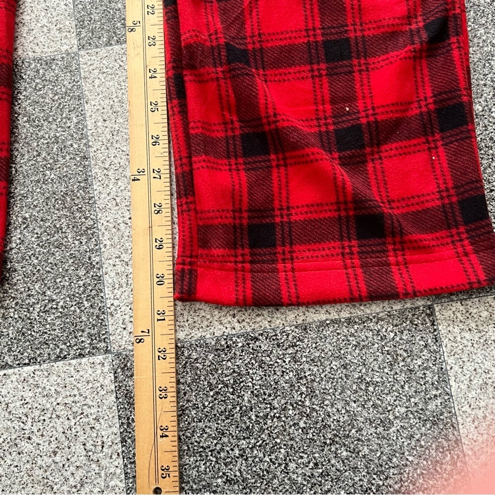 Wondershop Men's Red and Black Plaid Pajama Pants- M - Picture 3 of 6